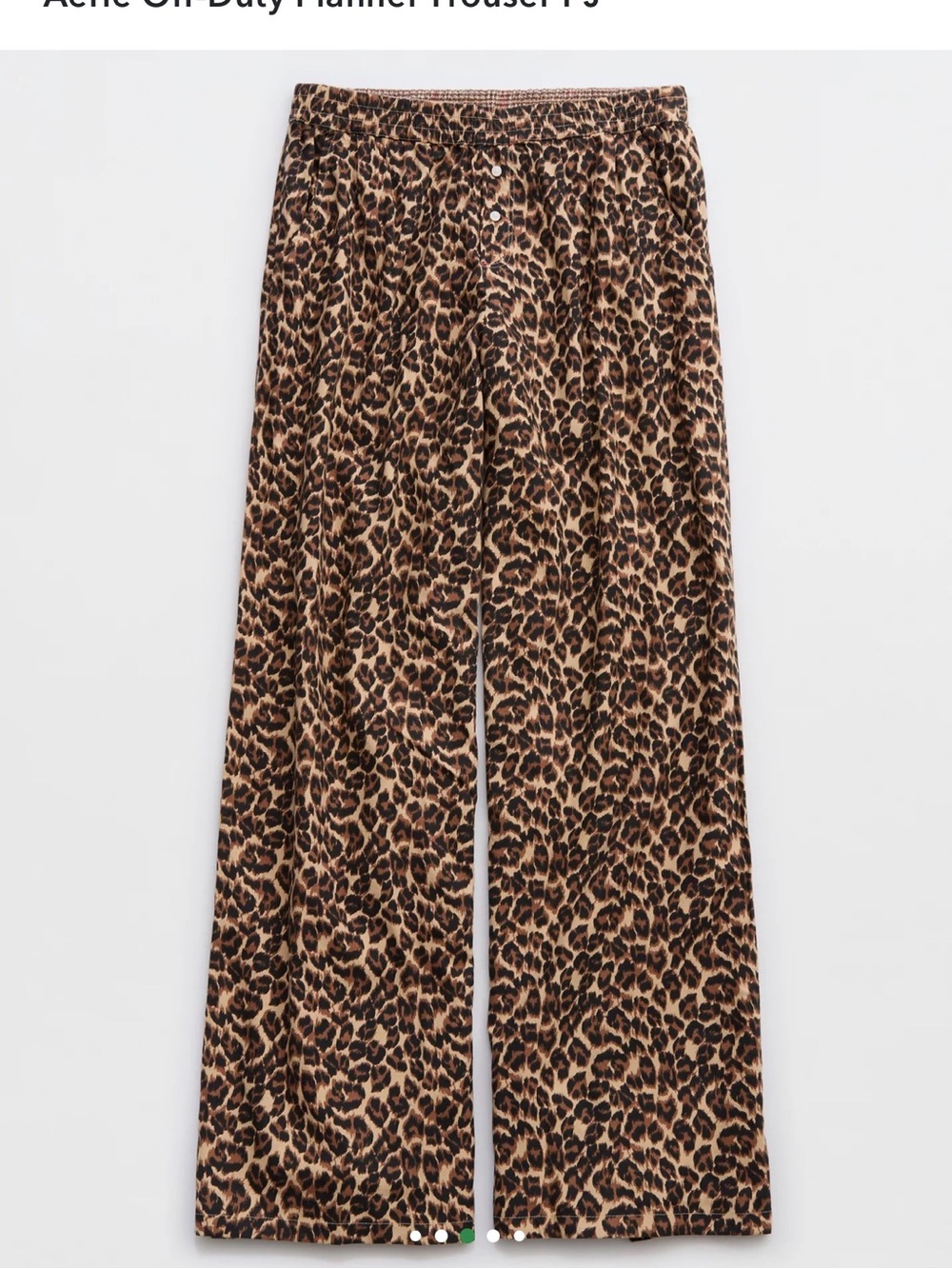 Aerie Off Duty Flannel Leopard Print Pajama Set - Picture 2 of 4